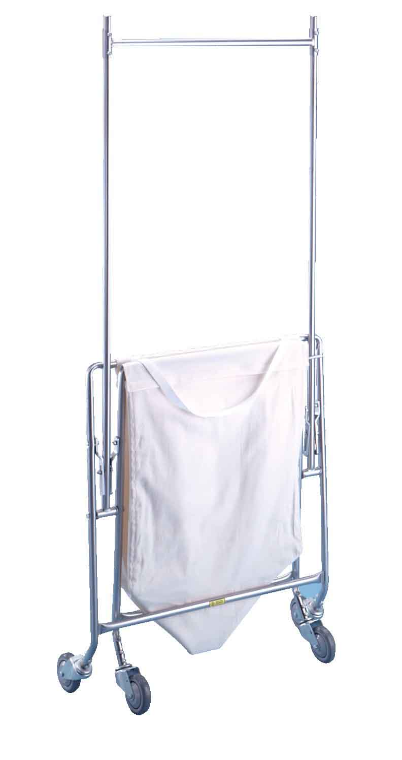 Collapsible Hamper w/ Canvas Bag and Double Pole Rack  - 652C53C